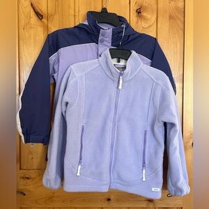 REI 3 in 1 XS (6/7) girls ski winter jacket with hood